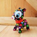 Puchi Babie, Bambi Deer Key Chain, Colorful Dot