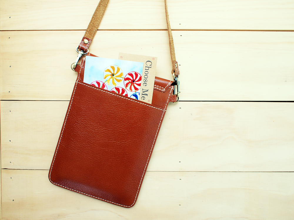 Passport, Travel, Leather Bag, Natural Brown on Luulla