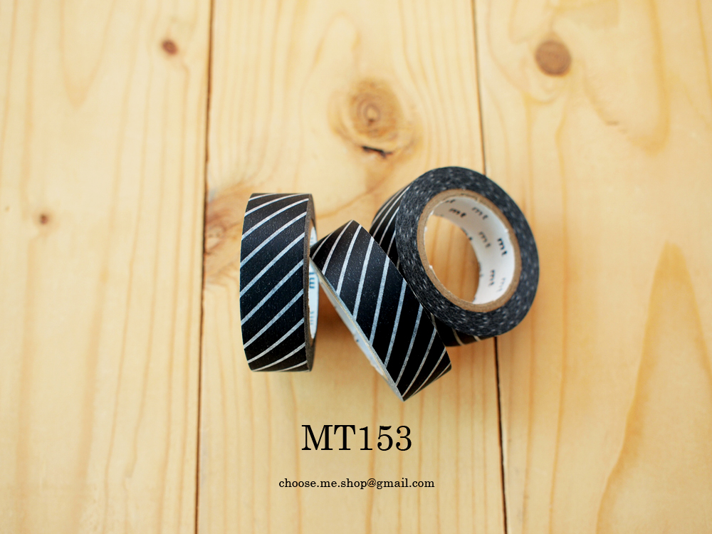 Japanese Masking Tape, Mt153, Black, Stripe