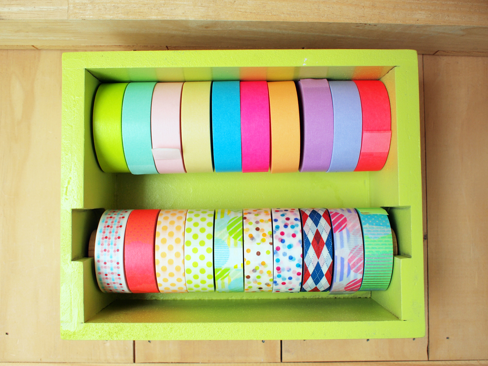 Masking Tape Organizer, Lime Green on Luulla